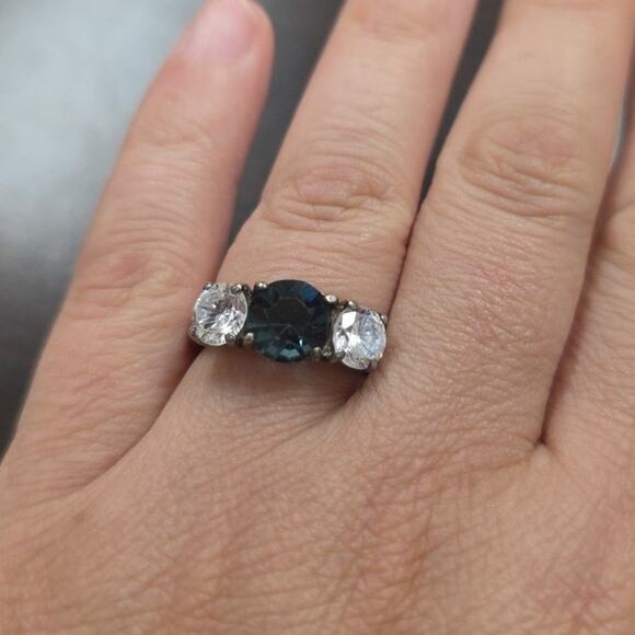 Unbranded Jewelry - Women's Solitaire White Diamond Topas Promise Ring‎ 925 Silver Size 7 4.89 G